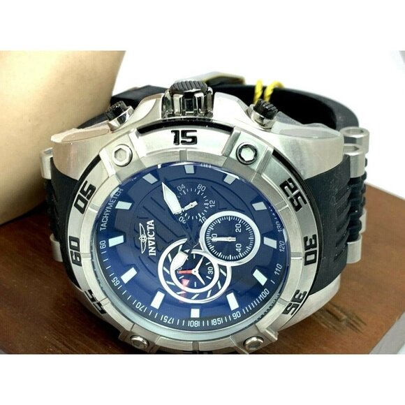 Invicta Men's Blue and Silver Watch - Picture 8 of 10